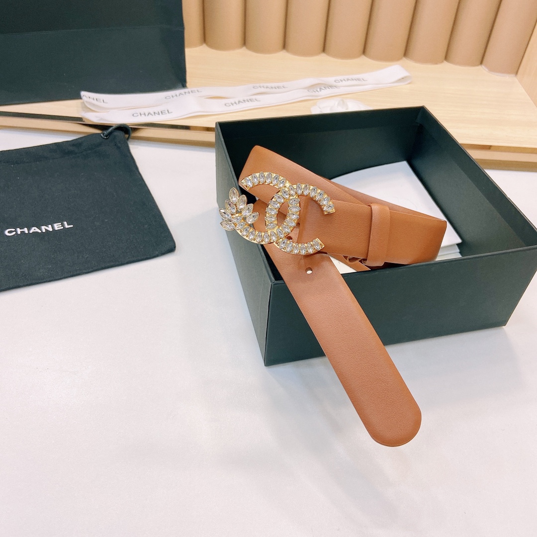 小香3.0Cm双面小牛皮与精品贵金属