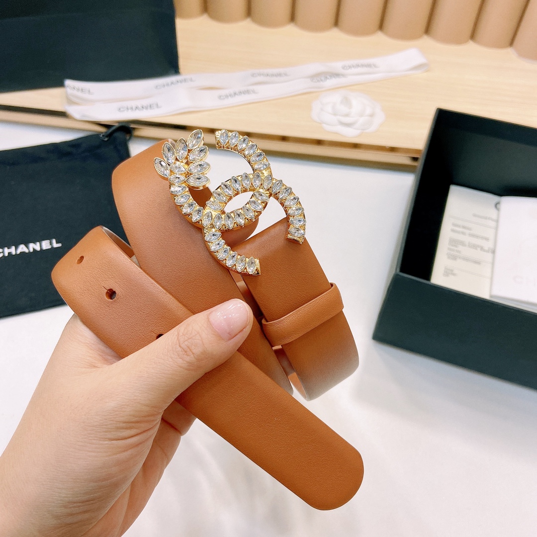 小香3.0Cm双面小牛皮与精品贵金属