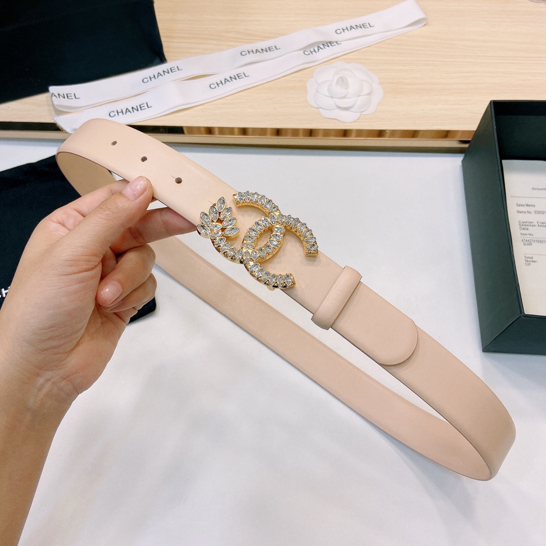 小香3.0Cm双面小牛皮与精品贵金属