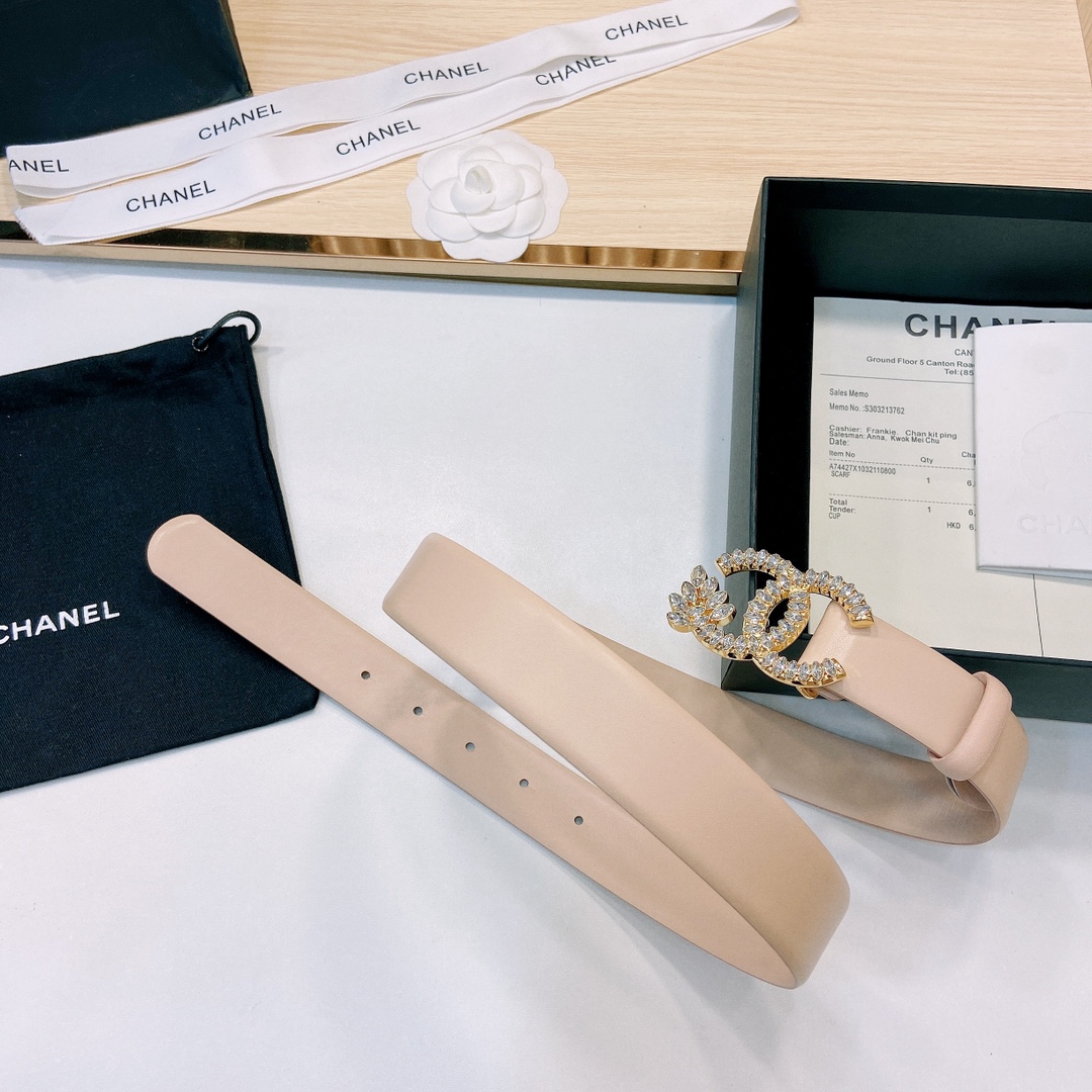 小香3.0Cm双面小牛皮与精品贵金属