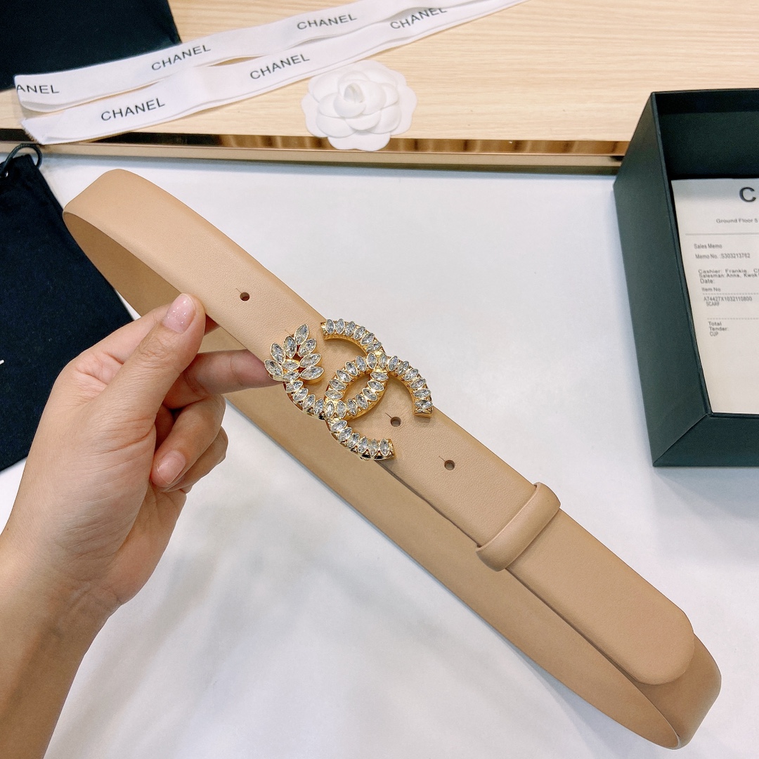 小香3.0Cm双面小牛皮与精品贵金属