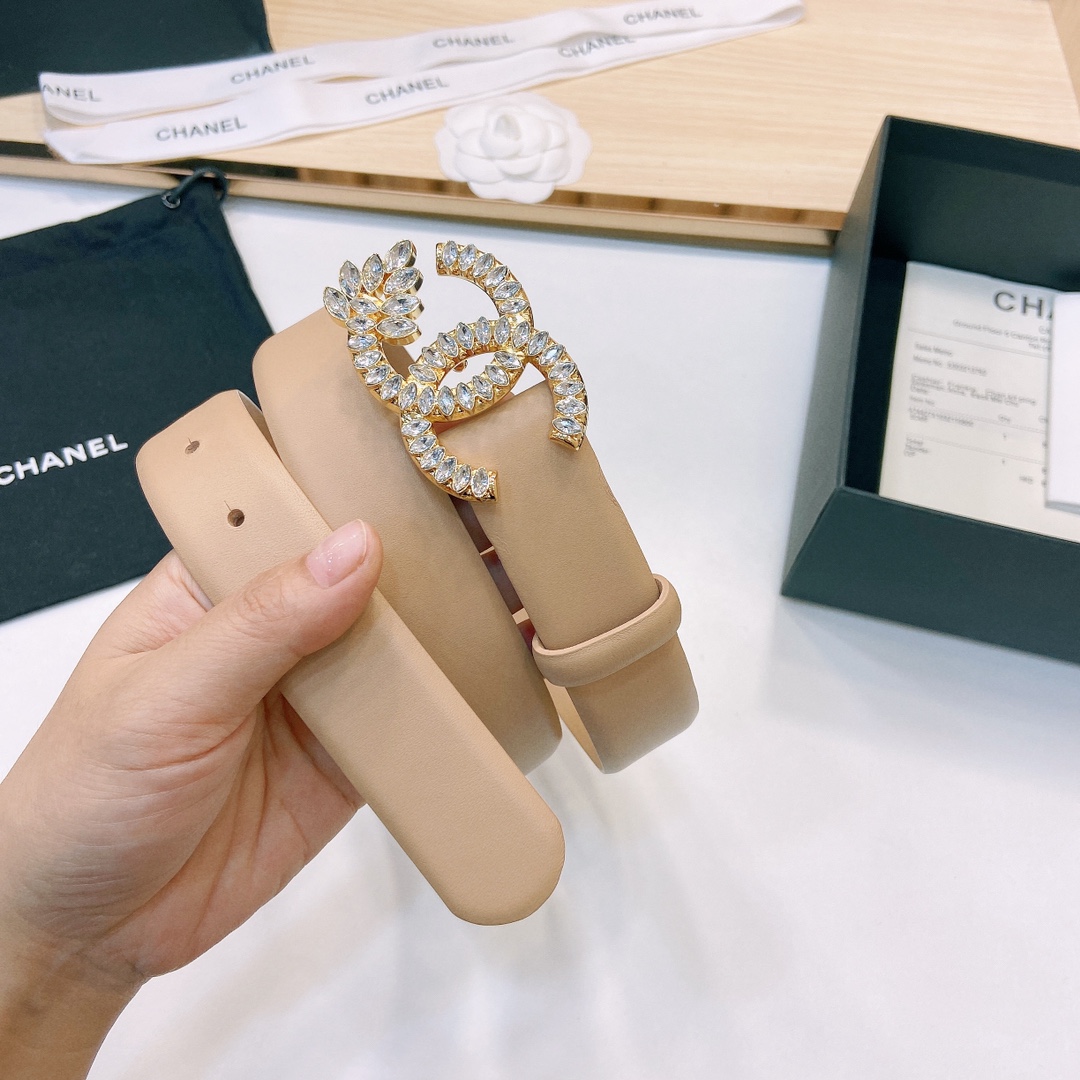 小香3.0Cm双面小牛皮与精品贵金属