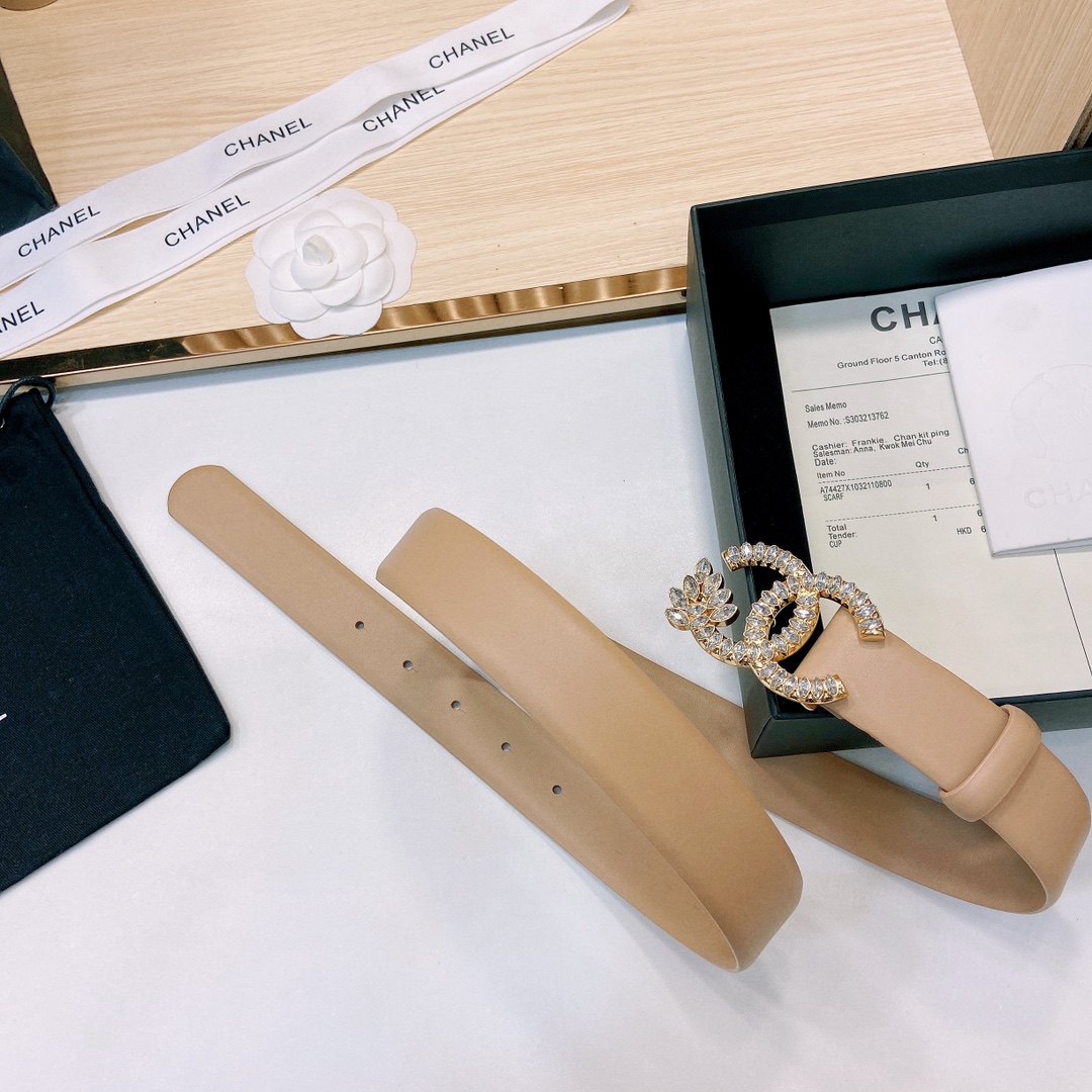 小香3.0Cm双面小牛皮与精品贵金属