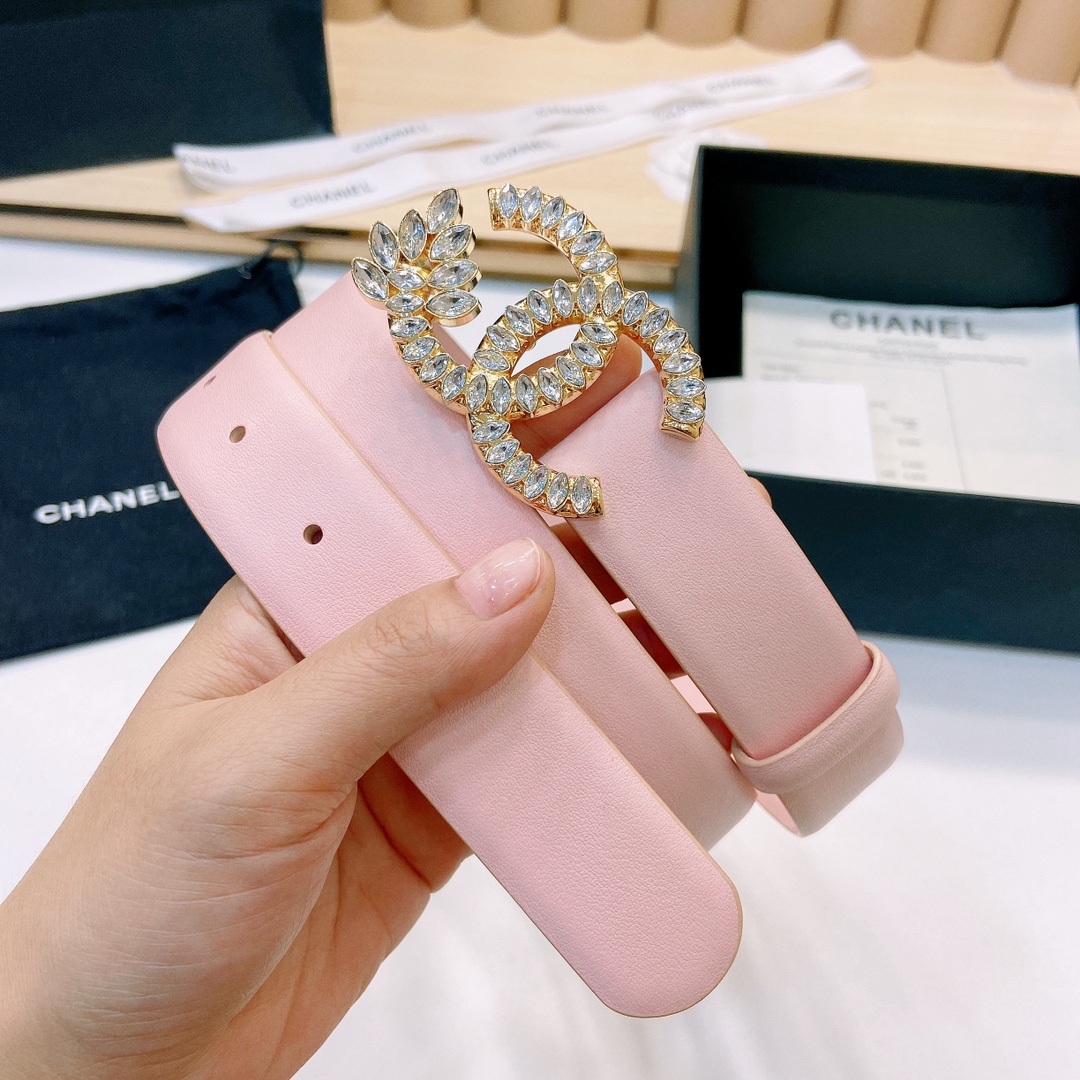 小香3.0Cm双面小牛皮与精品贵金属