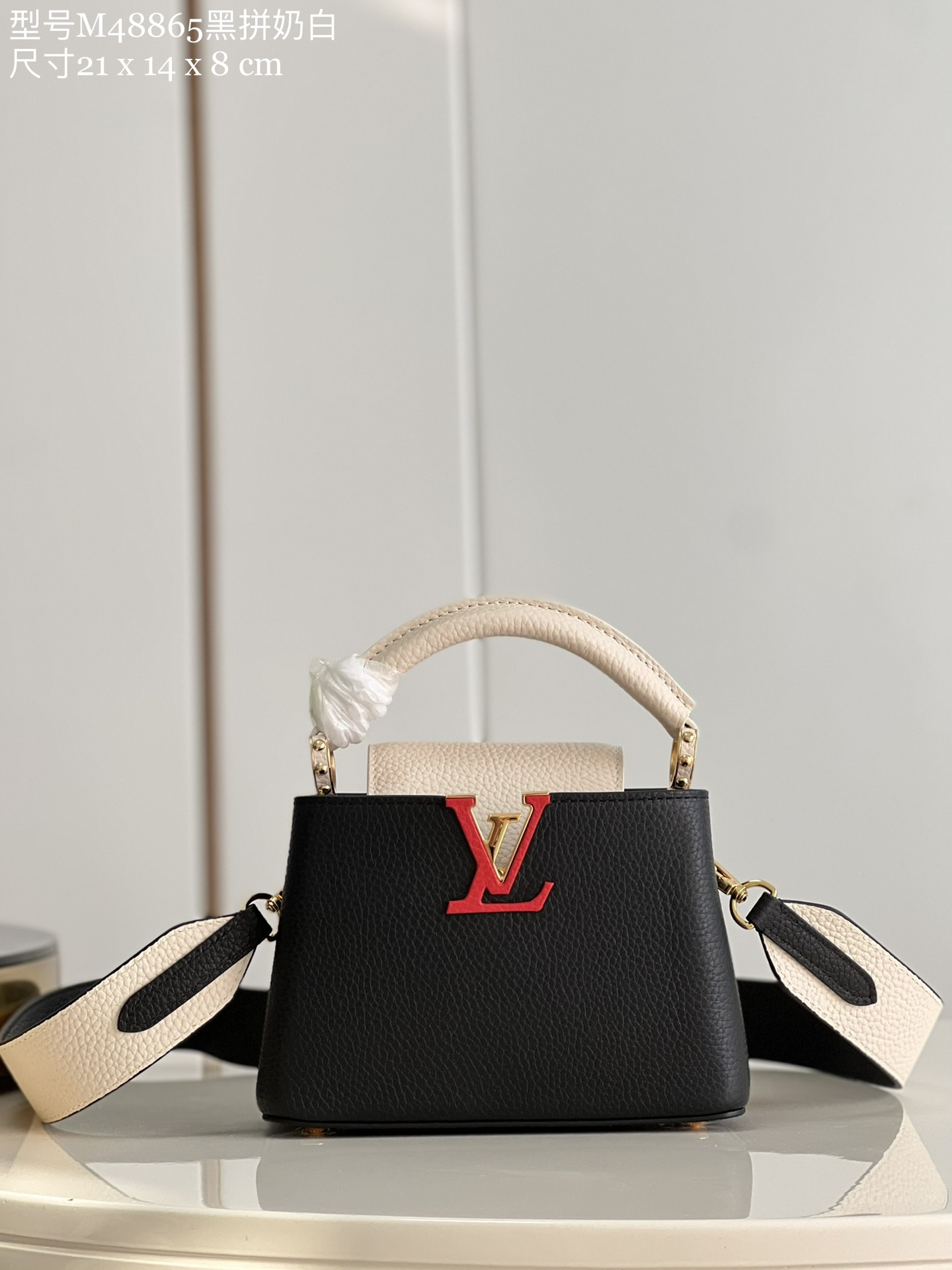 Louis Vuitton LV Capucines Designer
 Bags Handbags Customize Best Quality Replica
 Black White Taurillon Mini M48865