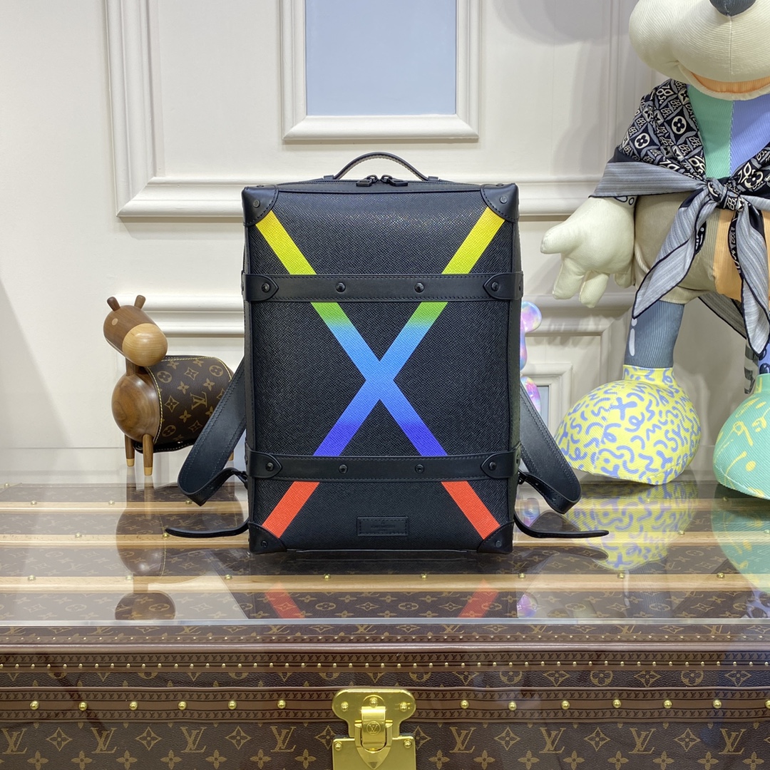 Replica Designer
 Louis Vuitton LV Soft Trunk Bags Backpack Black M30337