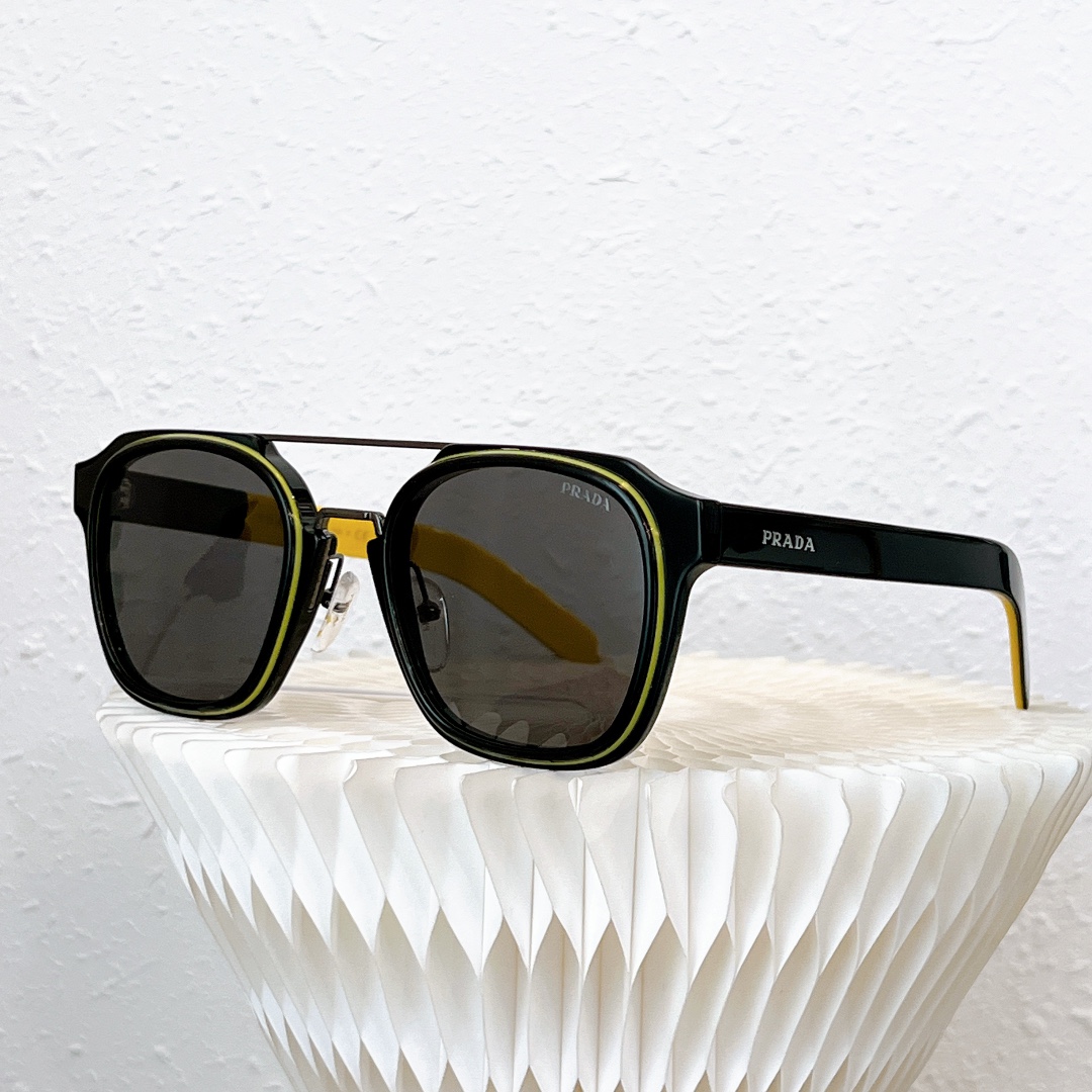 PRADA普拉达镂空镜框男女通用太阳眼镜