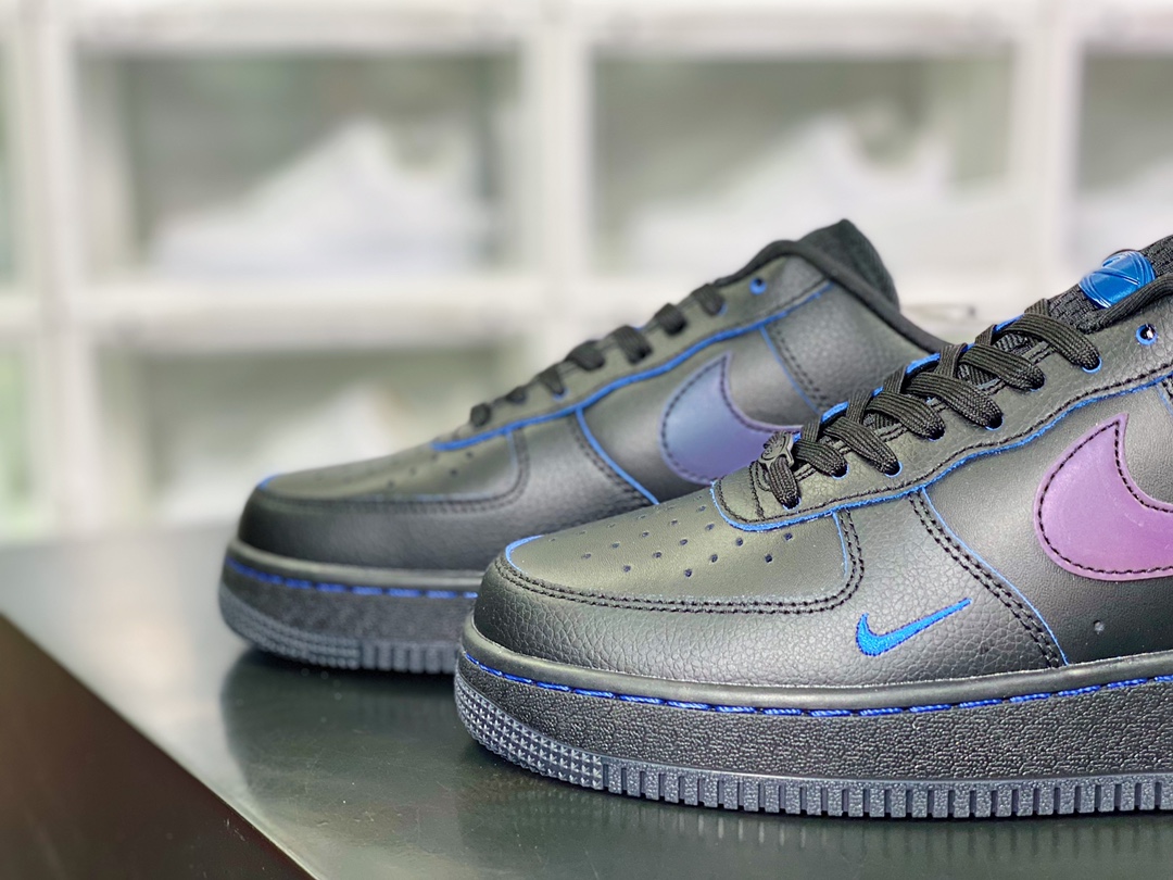 Air Force 1 '07 Low QS”Black/Blue Mini Swoosh”FB1840-100