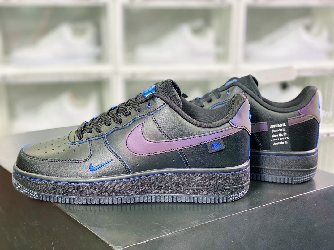 Air Force 1 '07 Low QS”Black/Blue Mini Swoosh”FB1840-100