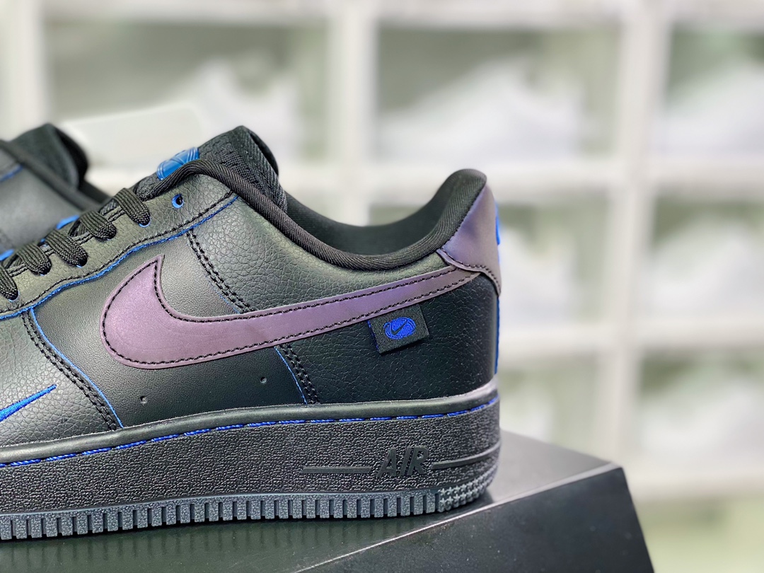 Air Force 1 '07 Low QS”Black/Blue Mini Swoosh”FB1840-100