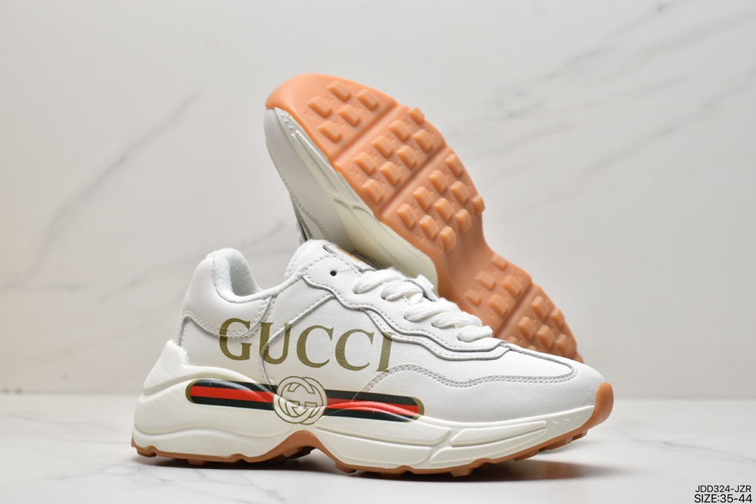Gucci Gucci Rhyton Vintage Trainer Sneaker Daddy 3D leather horned retro jogging shoes