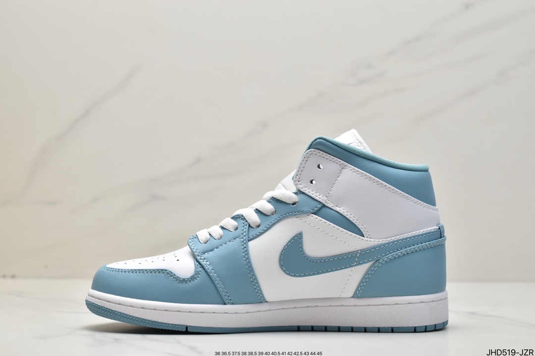 190 Nike Wmns Air Jordan 1 Mid GS”UNC”AJ1乔丹一代中帮BQ6472-141