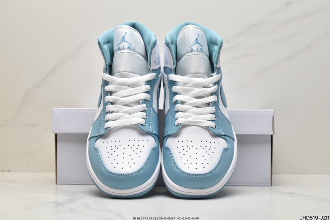 190 Nike Wmns Air Jordan 1 Mid GS”UNC”AJ1乔丹一代中帮BQ6472-141