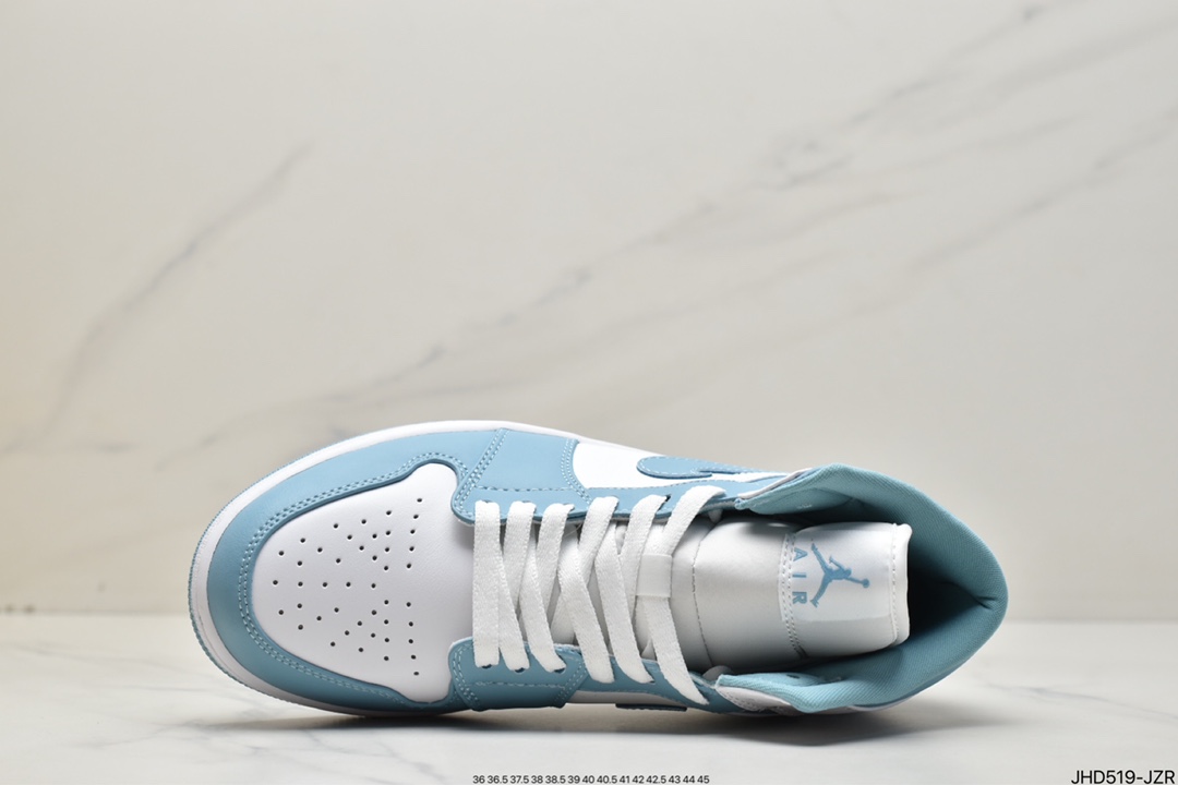 190 Nike Wmns Air Jordan 1 Mid GS”UNC”AJ1乔丹一代中帮BQ6472-141