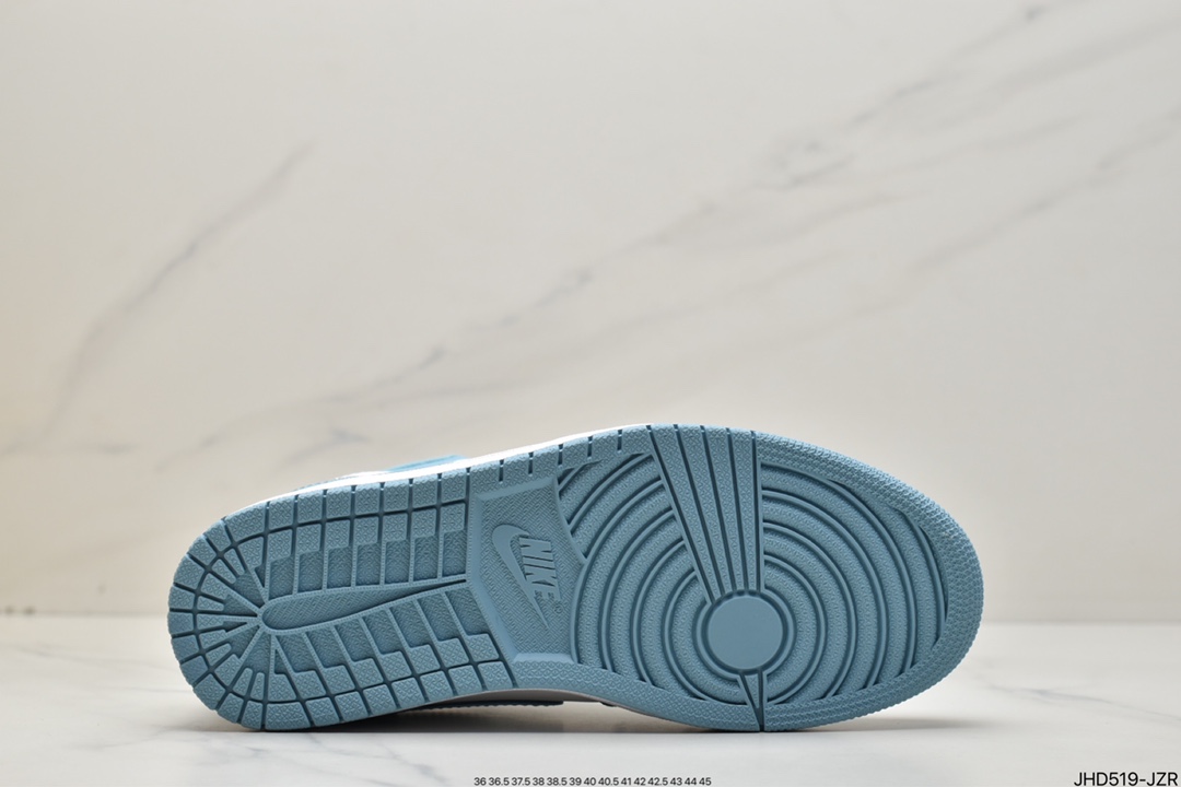 190 Nike Wmns Air Jordan 1 Mid GS”UNC”AJ1乔丹一代中帮BQ6472-141