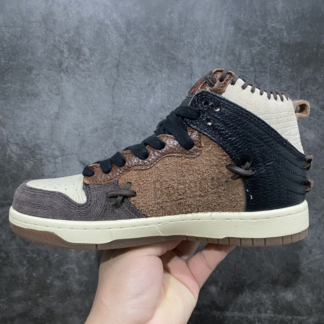 图片[2]-Bodega x Dunk High Legend 棕褐色缝合 CZ8125-200 #原楦原纸版开发版型 #采用进口荔枝纹头层皮与翻毛皮革鞋面材质 #原厂级拉帮中底效果 #正确后跟反口里弧度 #鞋垫背胶处理工艺及嵌入缓震乳胶+Sole真气垫装置# #内置Sole真气垫装置及耐磨防滑外底 尺码：36 36.5 37.5 38 38.5 39 40 40.5 41 42 42.5 43 44 44.5 45 46 47.5-选品中心