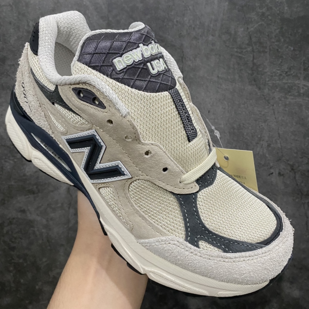 OG pure original NB990v3 retro running shoes beige American M990AD3