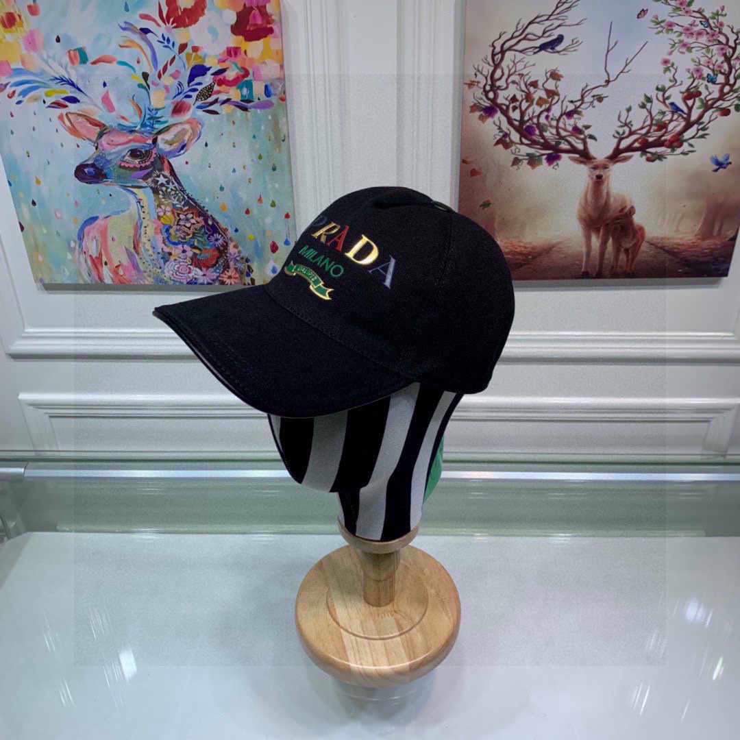 China Sale
 Prada Hats Baseball Cap Canvas Cowhide