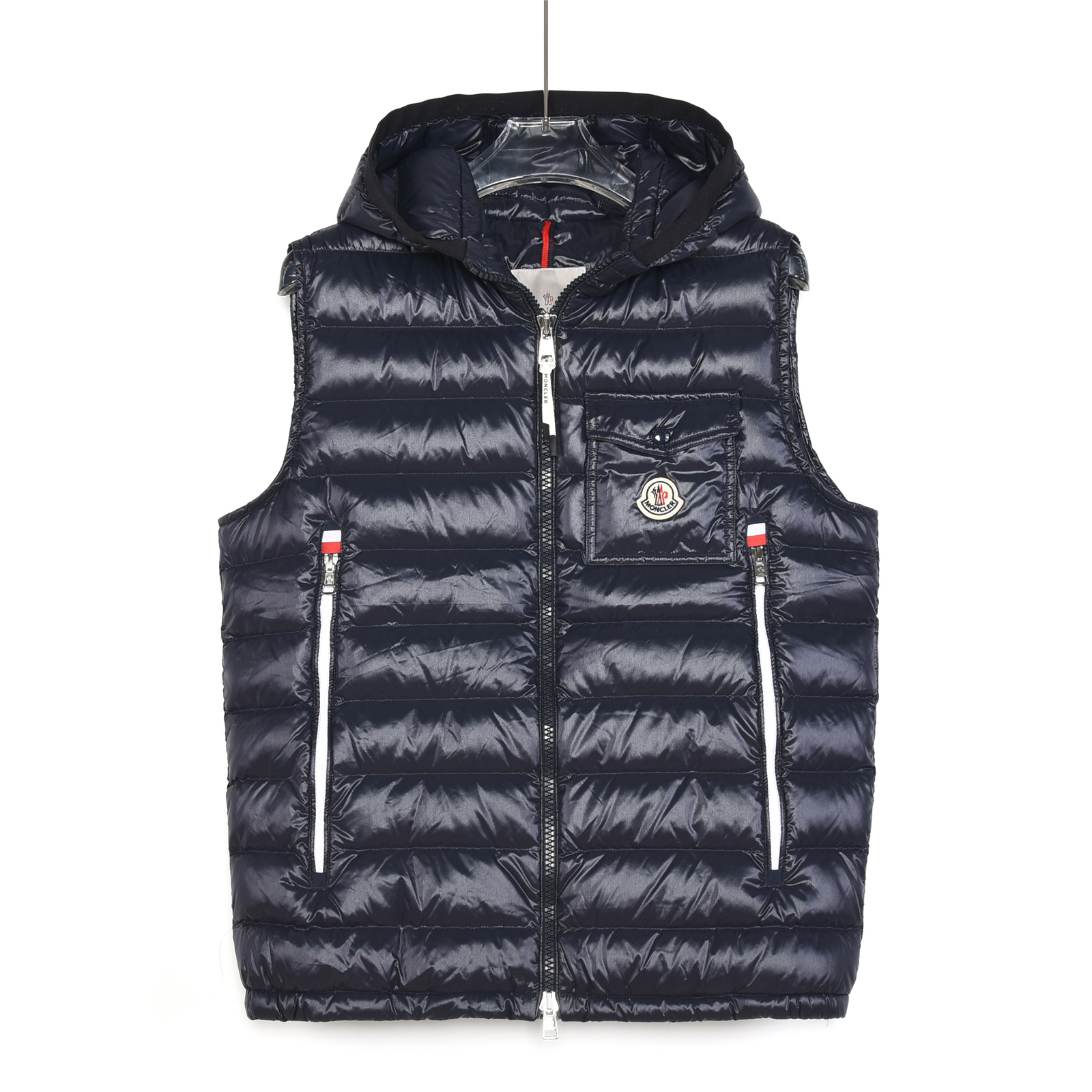 Moncler Clothing Down Jacket Waistcoats White Unisex Women Nylon Goose Down Winter Collection Hooded Top