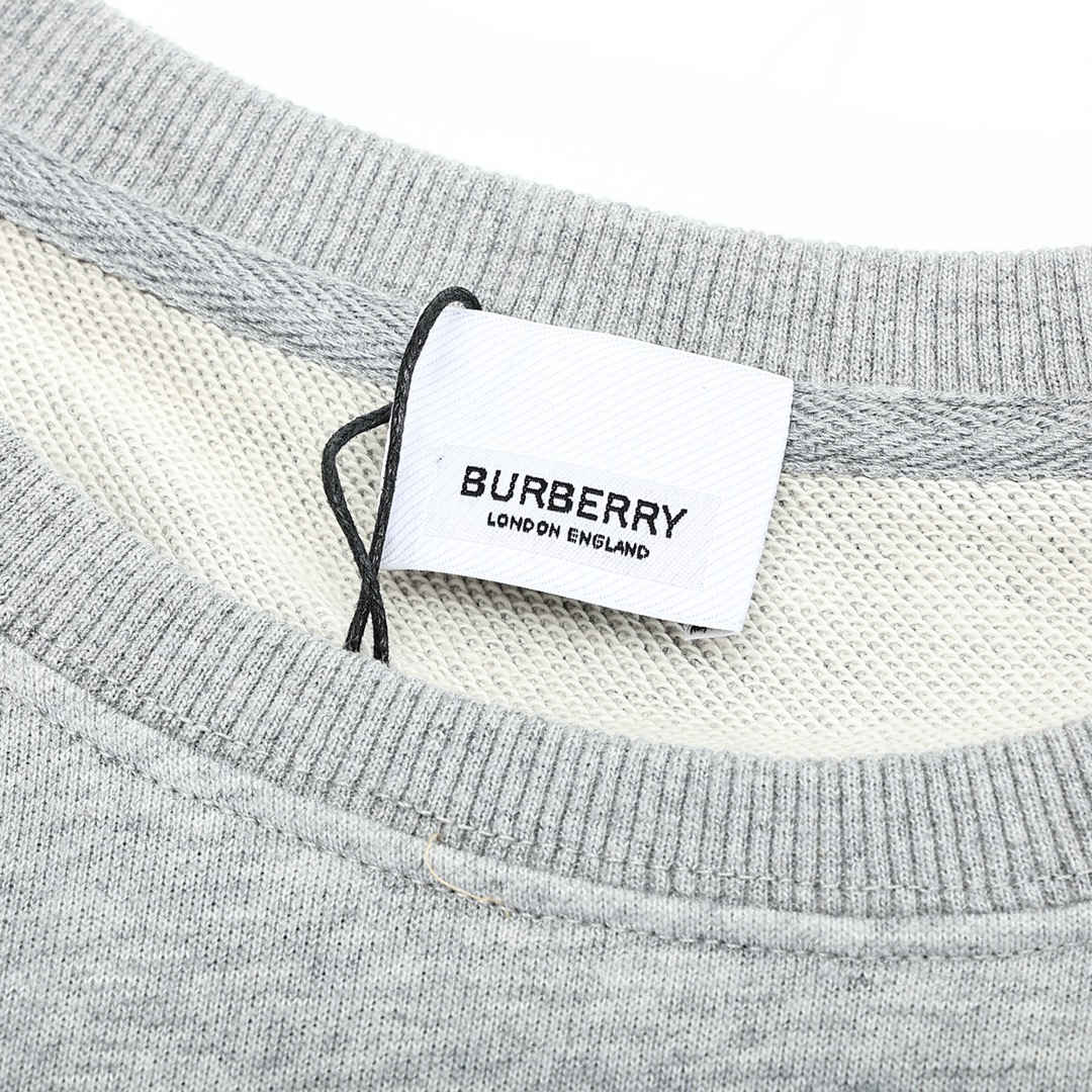 Burberry/巴宝莉格子条纹拼接圆领卫衣 BBR