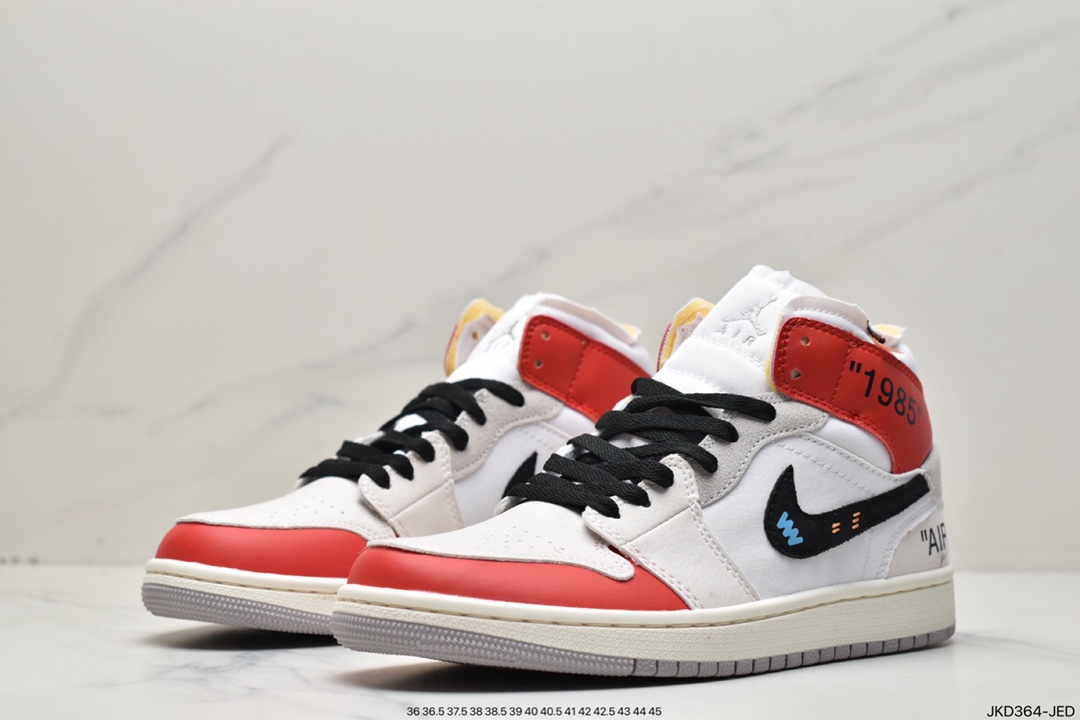 160 Air Jordan I Mid 'White and Phantom' 以 “inside out” 结构为灵感DM9652-100