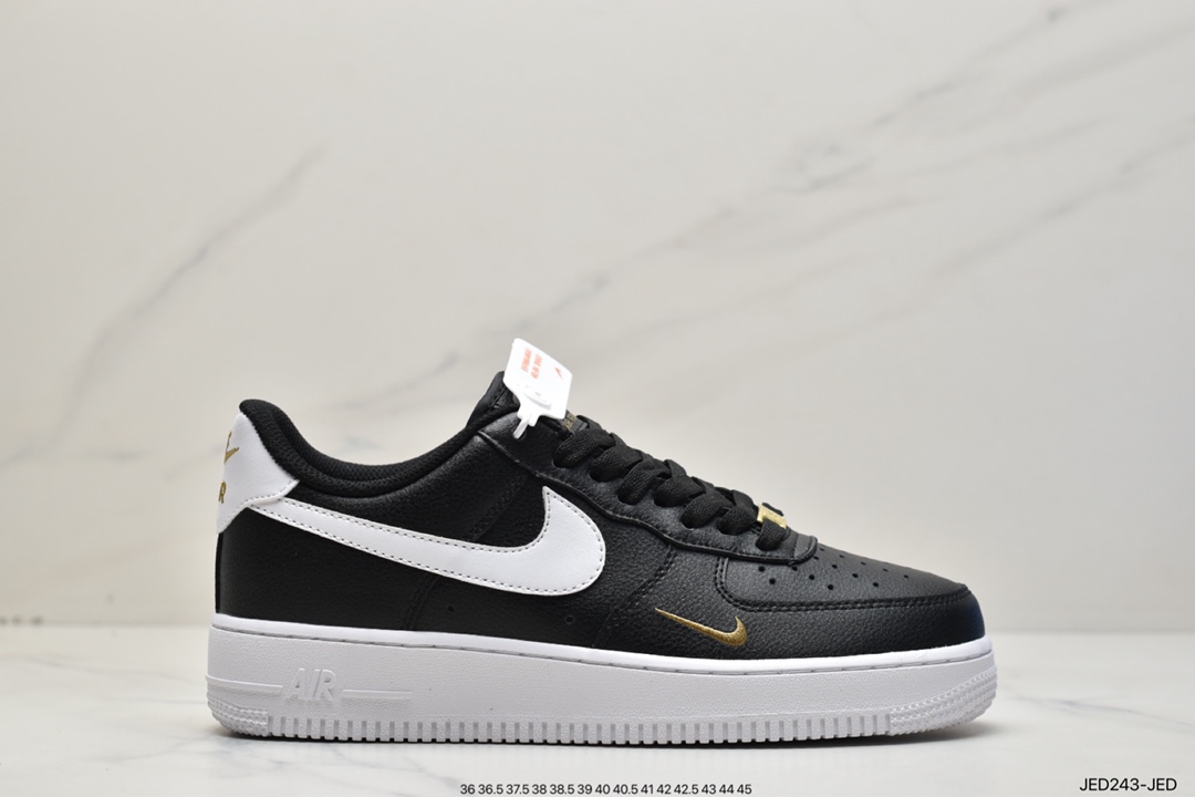 150 Nike Air Force 1 Low 白黑小金勾空军一号低帮百搭休闲运动板鞋CZ0270-001