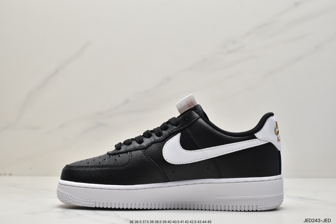150 Nike Air Force 1 Low 白黑小金勾空军一号低帮百搭休闲运动板鞋CZ0270-001