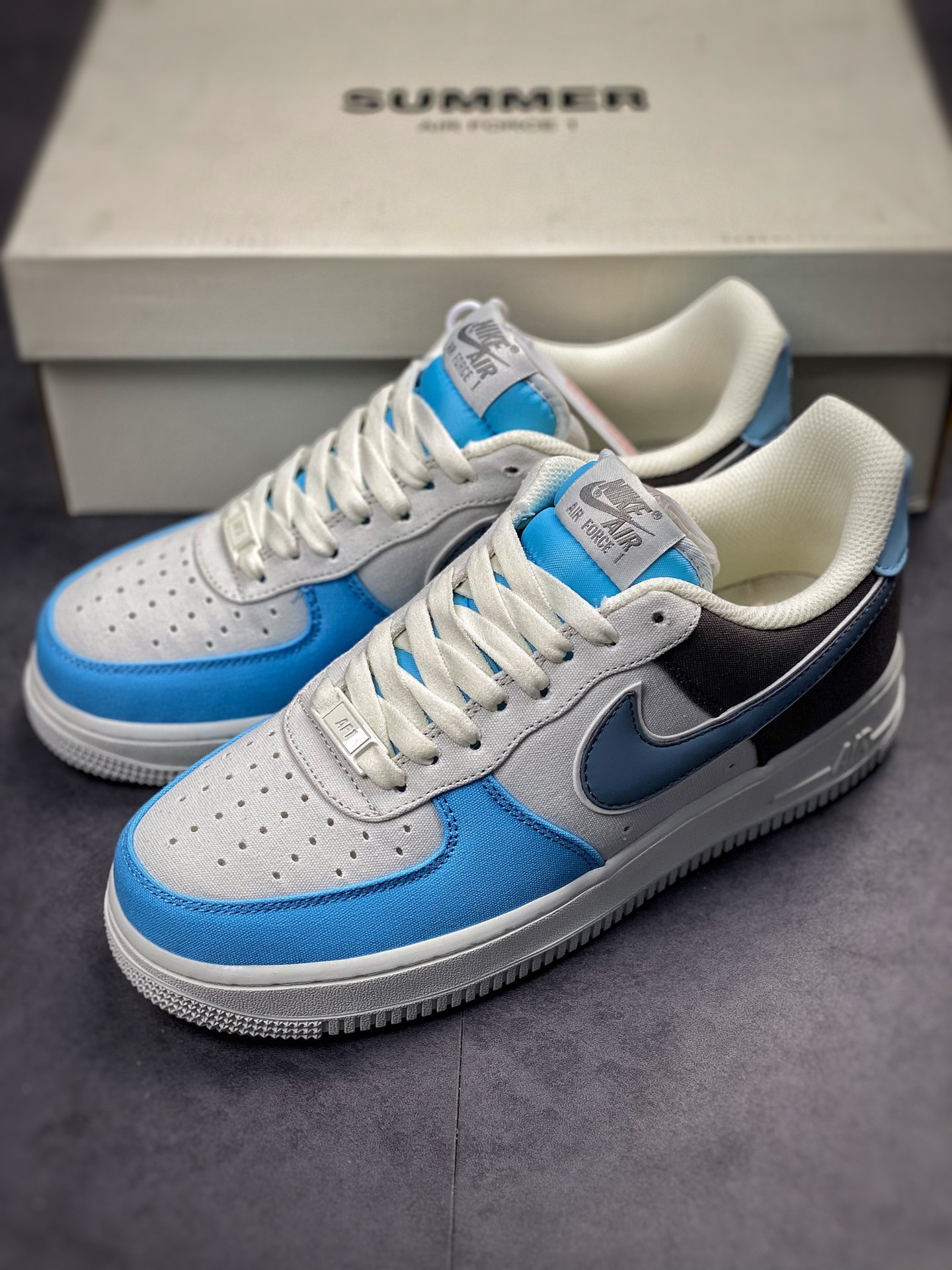 Nike Air Force 1 Low 07 gray brown blue canvas DG2296-024-Top High Quatity Cheap Sneakers Fashion Clothing Clothes Bags handbags Shoes of all Brand wholesale With The best Quality And Beautiful Price from China Factory Chinese suppliers wholesaler seller Nike Air Force 1 Low 07 gray brown blue canvas DG2296-024