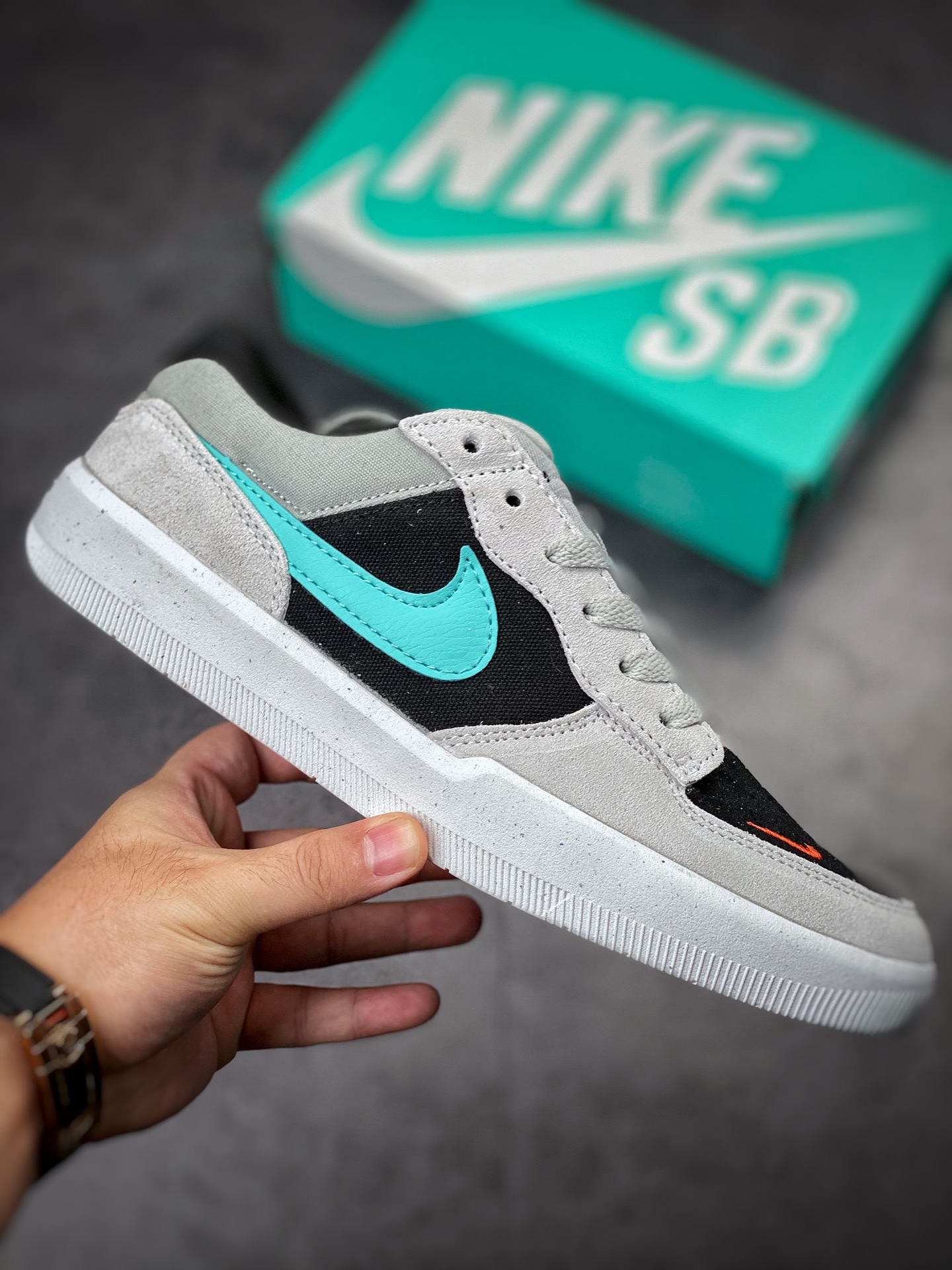 Nike SB Force 58 gray black green retro casual men's and women's sneakers CZ2959-006