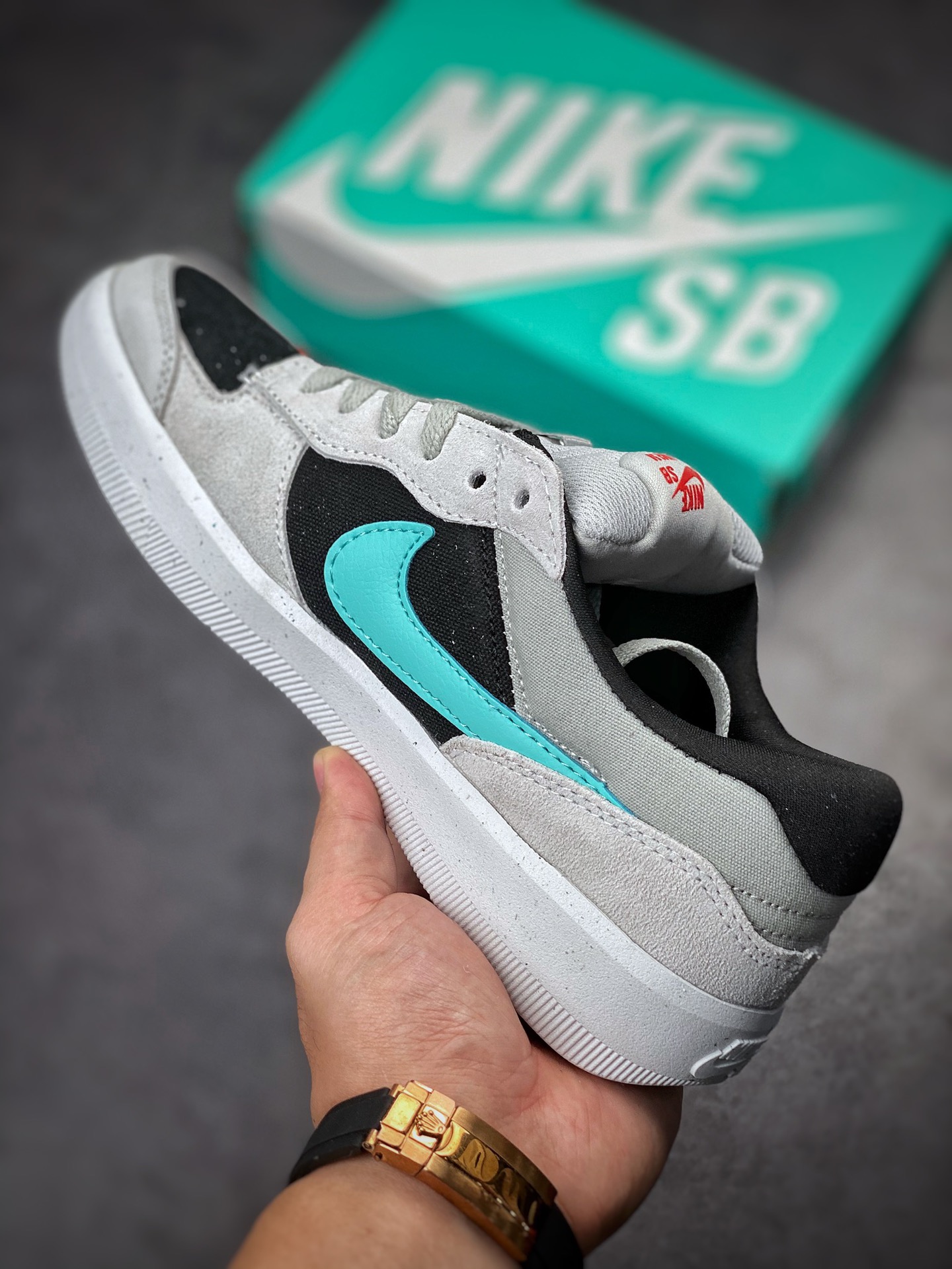 Nike SB Force 58 gray black green retro casual men's and women's sneakers CZ2959-006