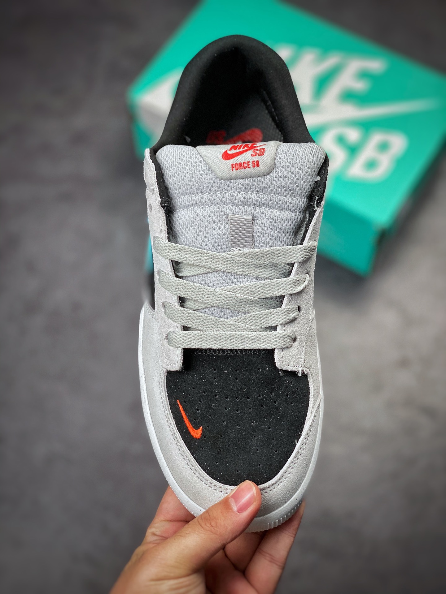 Nike SB Force 58 gray black green retro casual men's and women's sneakers CZ2959-006