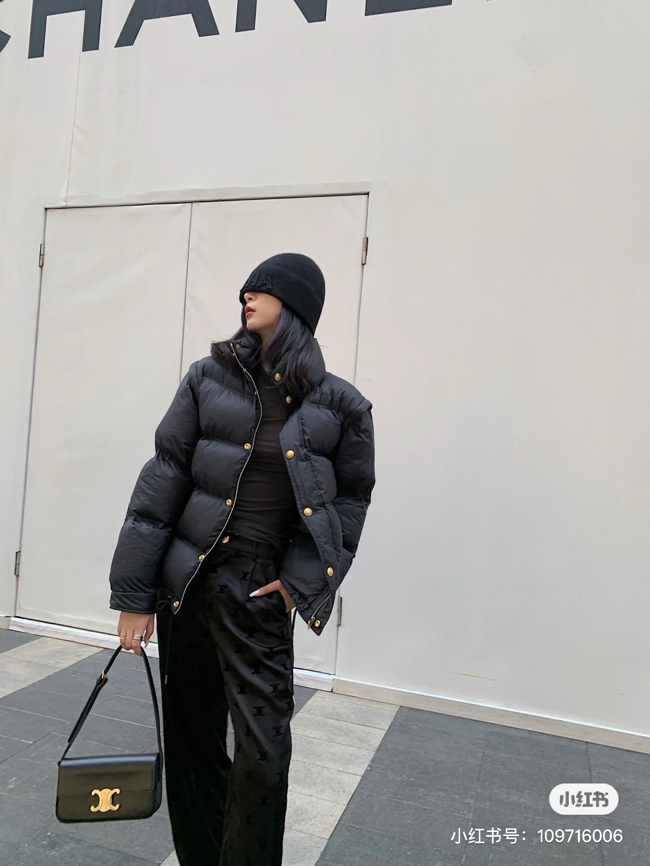 2022Celine 2022FW面包款可拆卸俩穿羽绒服