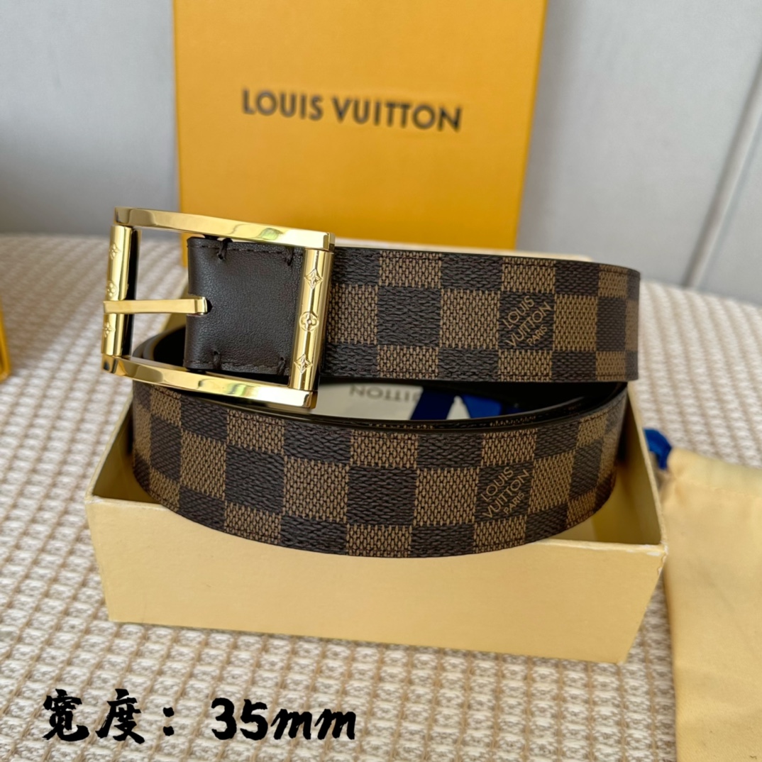 Louis Vuitton Belts Men Calfskin Canvas Cowhide Fall Collection