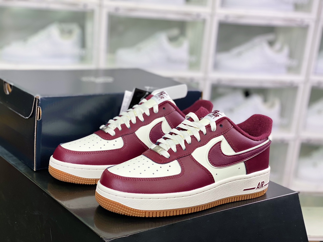 200  Air Force 1’07 Low LX”Red wine/White/Gum”空军一号经典低帮百搭休闲运动板鞋DQ7659-102