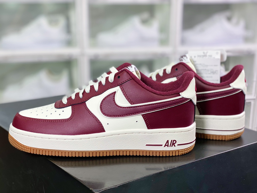200  Air Force 1’07 Low LX”Red wine/White/Gum”空军一号经典低帮百搭休闲运动板鞋DQ7659-102