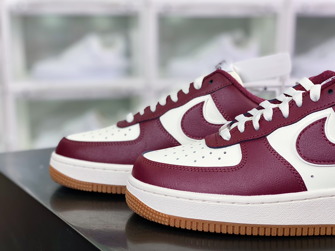 200  Air Force 1’07 Low LX”Red wine/White/Gum”空军一号经典低帮百搭休闲运动板鞋DQ7659-102
