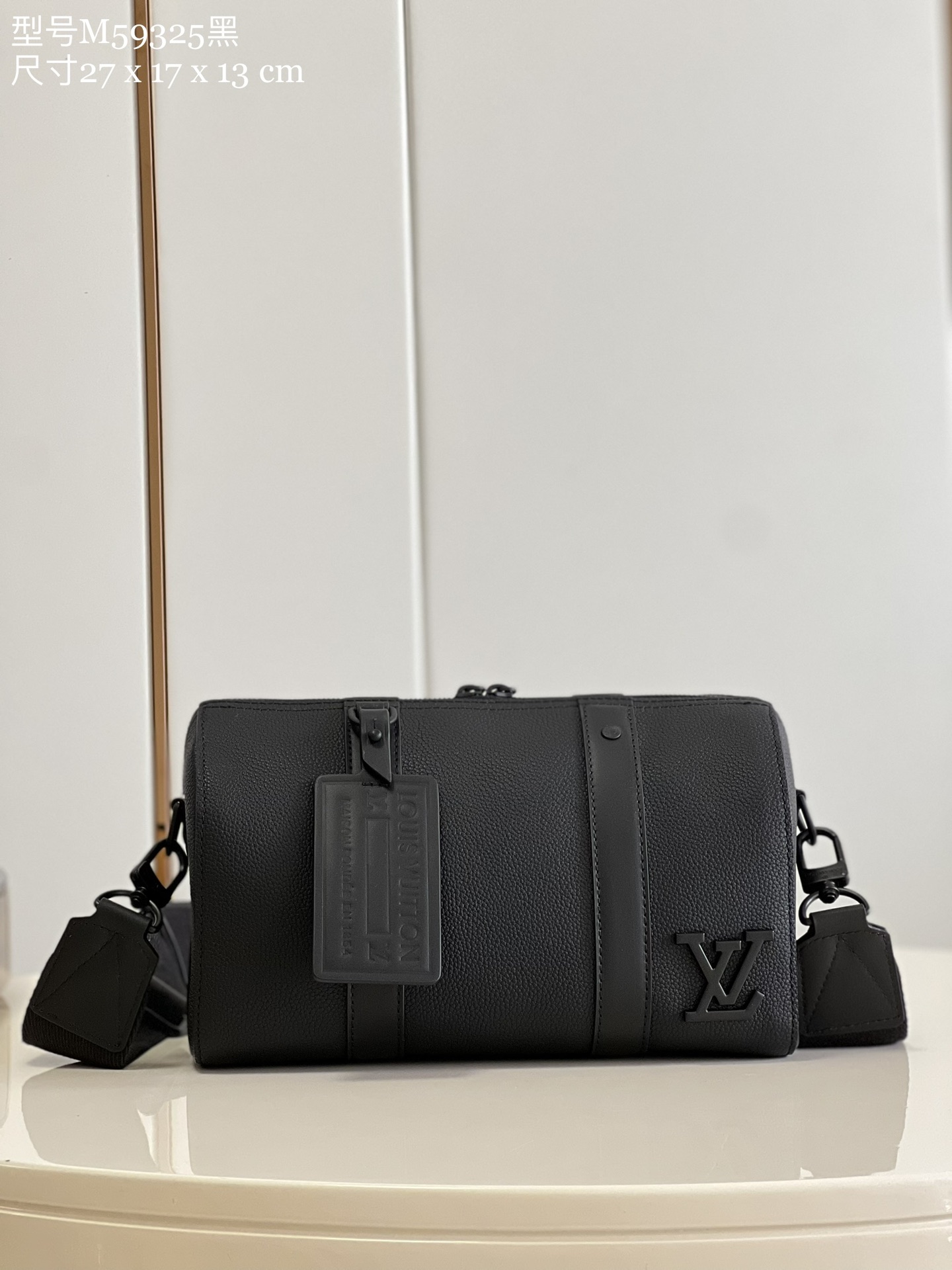 Louis Vuitton LV Keepall Bags Handbags Black Cowhide City M59325
