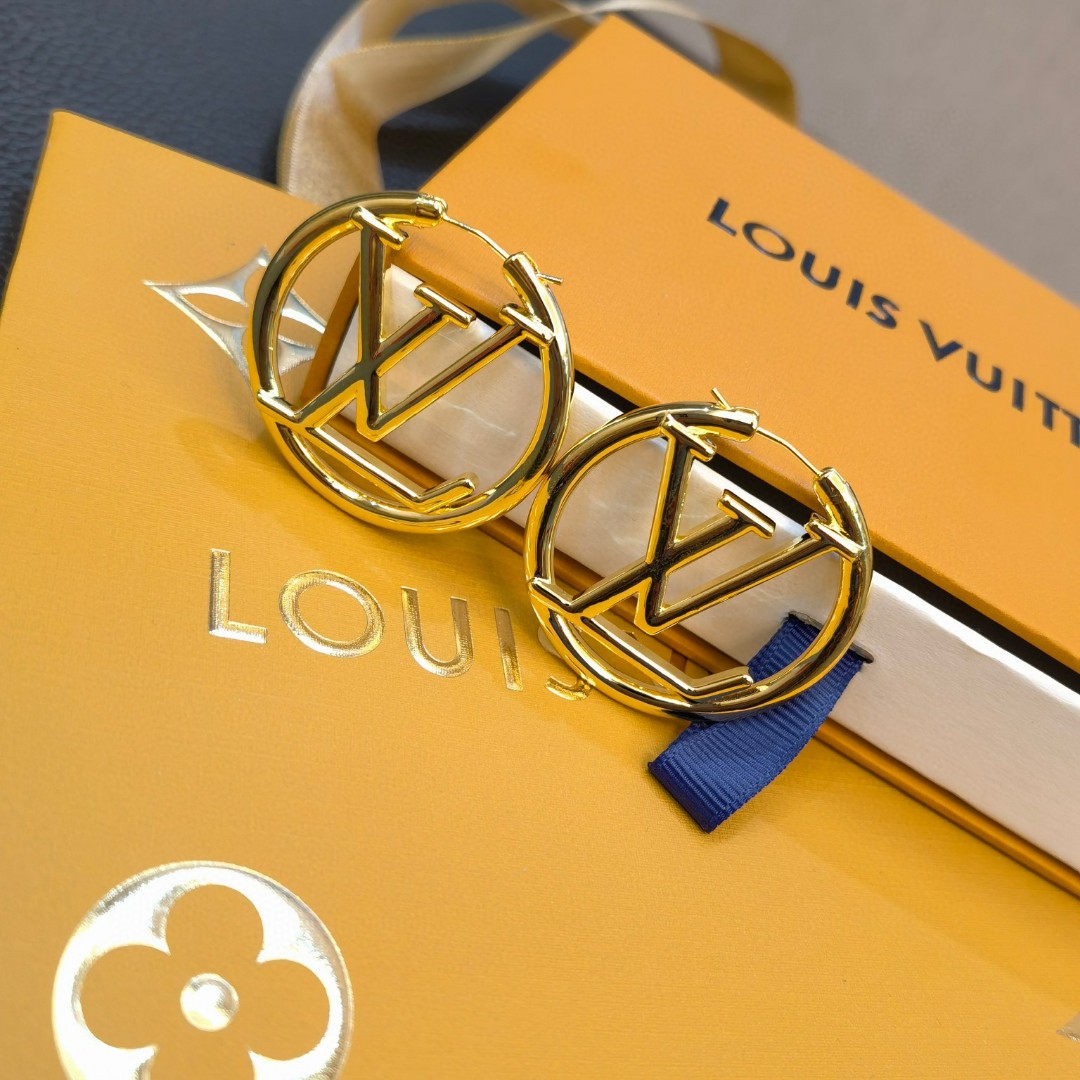 Louis Vuitton Jewelry Earring Gold Yellow Fashion