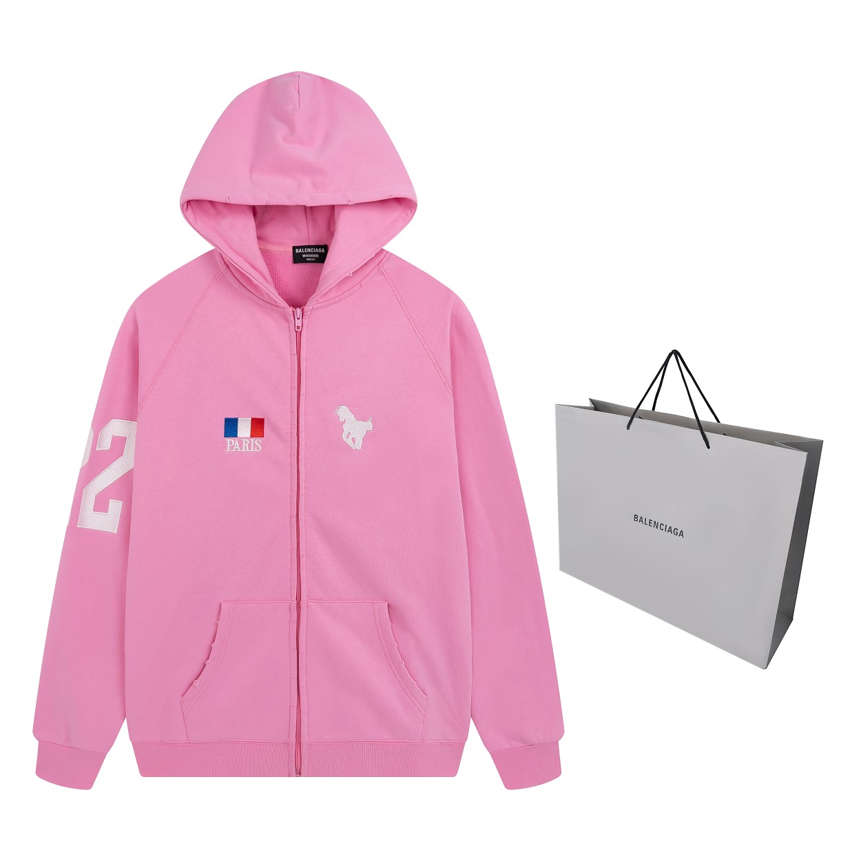 Balenciaga Clothing Coats & Jackets Polo Pink Embroidery Unisex Cotton Fall/Winter Collection BL229070