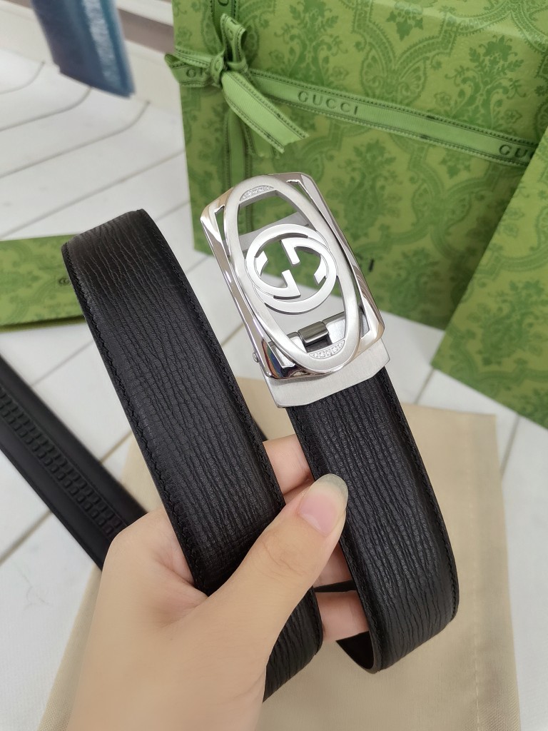 古.奇74宽自动原版头层牛皮带身时尚