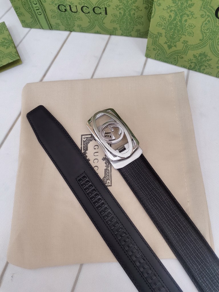 古.奇74宽自动原版头层牛皮带身时尚