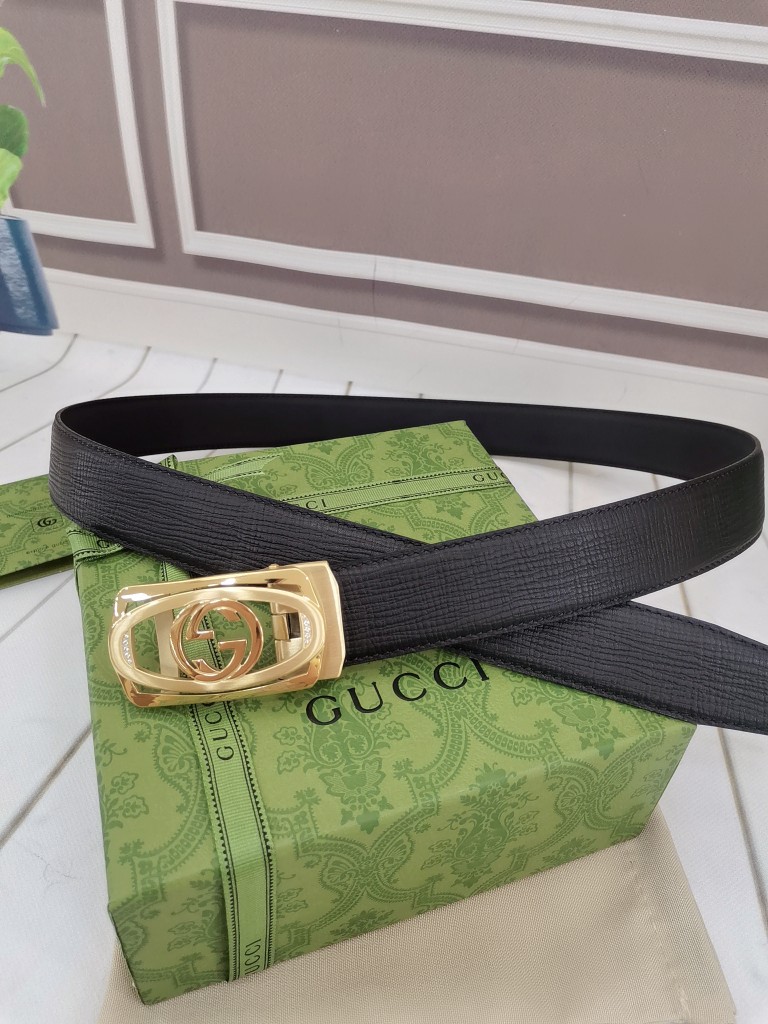 古.奇74宽自动原版头层牛皮带身时尚