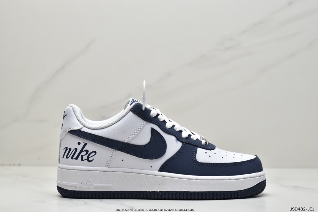 200 NIke Air Force 1 '07 Low “深蓝英文限定”空军一号 350823-003