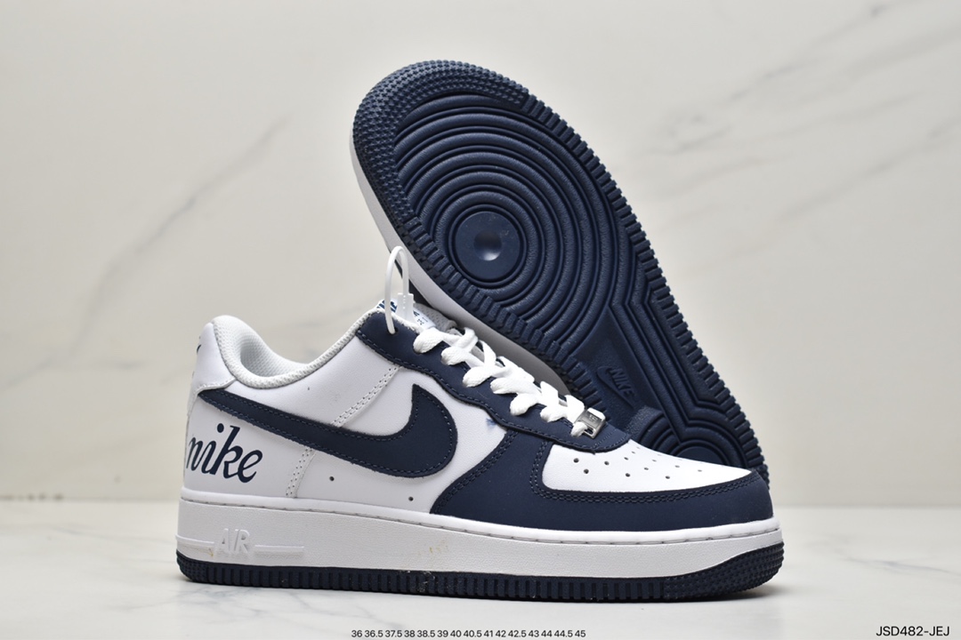 200 NIke Air Force 1 '07 Low “深蓝英文限定”空军一号 350823-003