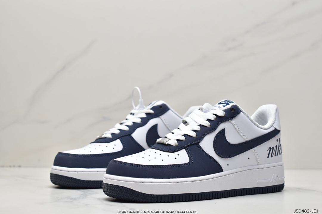 200 NIke Air Force 1 '07 Low “深蓝英文限定”空军一号 350823-003