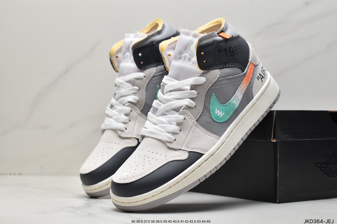 160 Air Jordan I Mid 'White and Phantom' 以 “inside out” DM9652-100