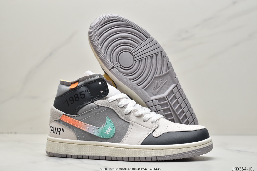 160 Air Jordan I Mid 'White and Phantom' 以 “inside out” DM9652-100