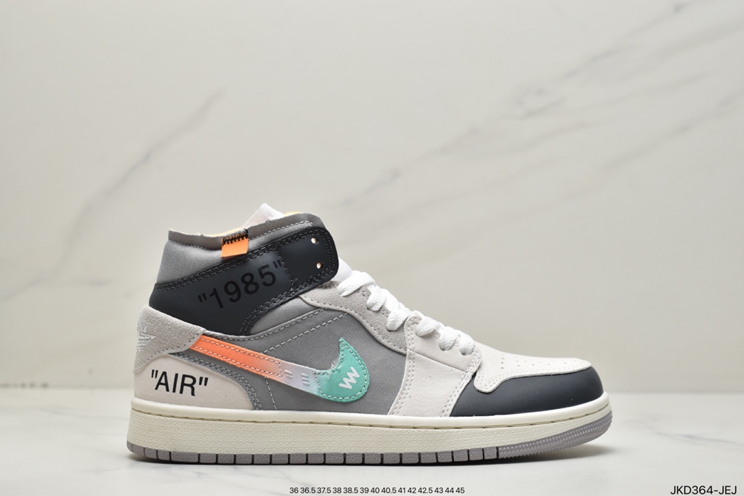160 Air Jordan I Mid 'White and Phantom' 以 “inside out” DM9652-100