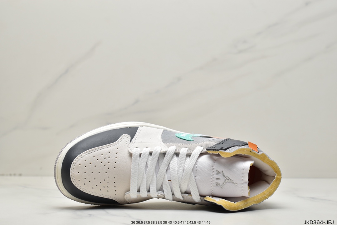 160 Air Jordan I Mid 'White and Phantom' 以 “inside out” DM9652-100