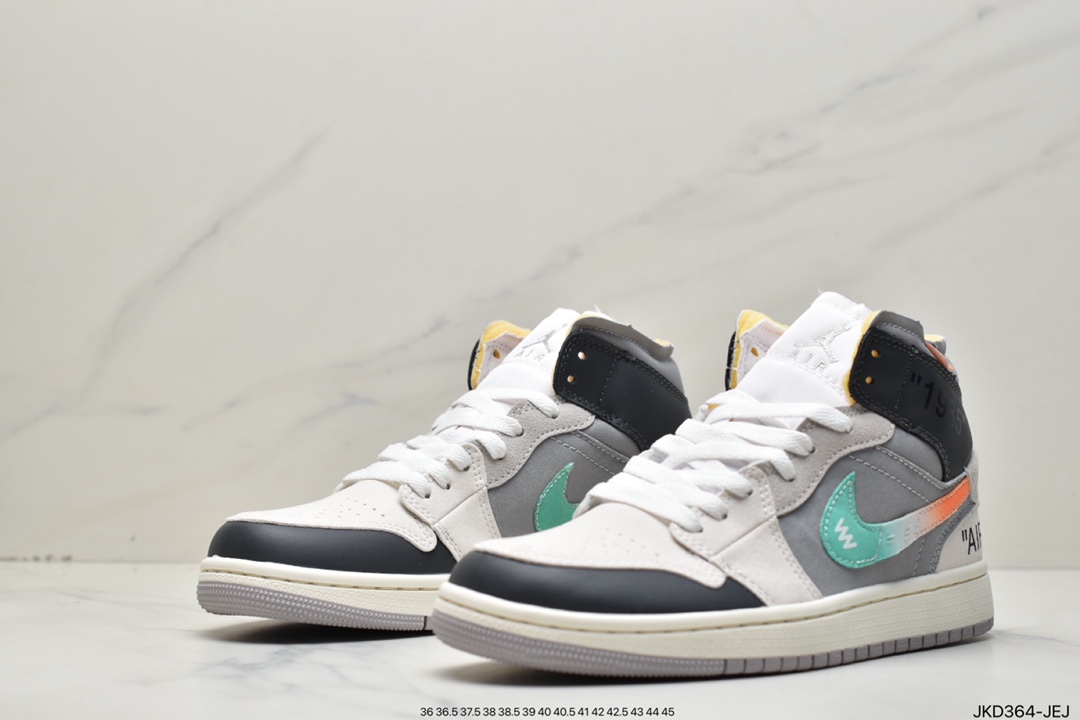 160 Air Jordan I Mid 'White and Phantom' 以 “inside out” DM9652-100